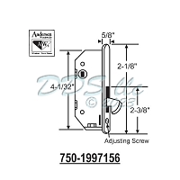 Andersen Mortise Lock & Keeper 750-2562124 1
