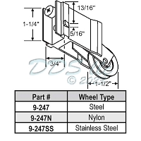 Patio Door Roller 9-247N 1