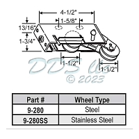 Tandem Patio Door Roller 9-280 1