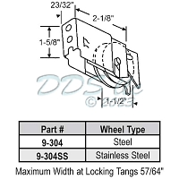 Patio Door Roller 9-304 1