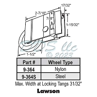 Patio Door Roller 9-364S 1
