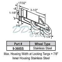 Tandem Patio Door Roller 9-368SS 1