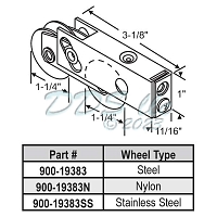 Tandem Patio Door Roller 900-19383-1 1