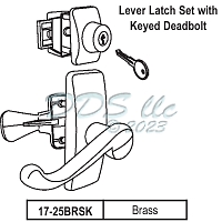 Lever Latch Set 17-25BRSK 1