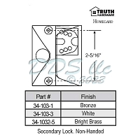 Truth Casement Lock 34-103-3 1