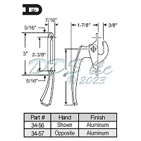 Casement Handle 34-56
