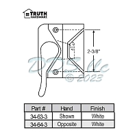 Truth Casement Window Lock 34-63-3 1