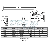 Face Mount Casement Operator 36-101 1