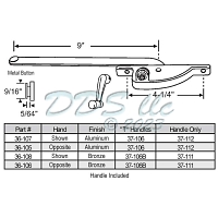 Face Mount Casement Operator 36-107