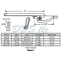 Face Mount Casement Operator 36-118