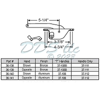 Face Mount Casement Operator 36-140