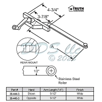 Rear Mount Casement Operator 36-445-3 1