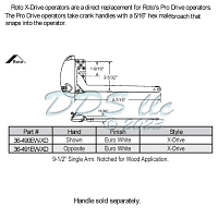 Sill Mounted Casement Operator 36-490EW-XD 1