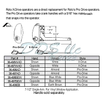 Sill Mounted Casement Operator 36-498AD
