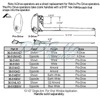 Sill Mounted Casement Operator 36-514AD