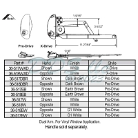 Sill Mounted Casement Operator 36-517W-XD 1
