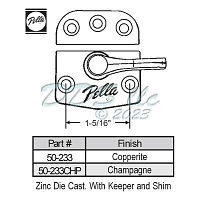 Pella Window Sash lock 50-233 1