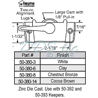 Window Sash Lock with Alignment Lugs 50-380-3 1