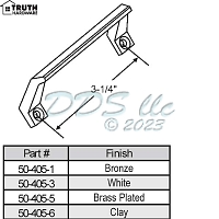 Extruded Sash Handles & Lifts 50-405-6