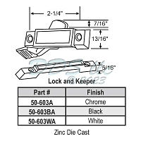 Sweep and Sash lock 50-603BA 1