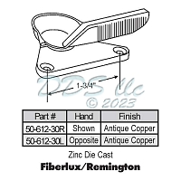 Fiberlux - Remington Window Sash Lock 50-612-30L 1