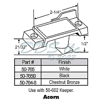 Acorn Window Sash Lock 50-765B 1