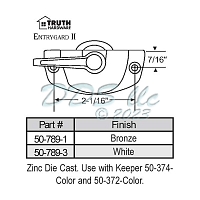 Sweep and Sash lock 50-789-3 1