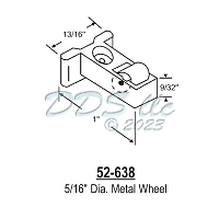 Sliding Window Rollers 52-638 1