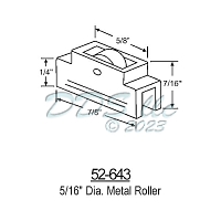 Sliding Window Rollers 52-643