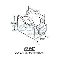 Sliding Window Rollers 52-647