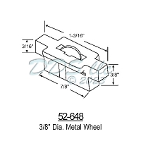 Sliding Window Rollers 52-648