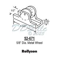 Sliding Window Rollers 52-671