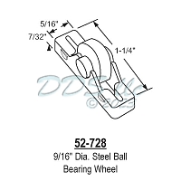 Sliding Window Rollers 52-728 1