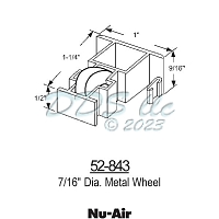 Nu-Air Sliding Window Roller 52-843 1