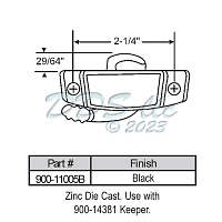 Sweep and Sash lock 900-11005B 1