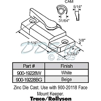 Sweep and Sash lock 900-19228BG 1