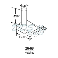 Pressure Shoe  Notched 26-68 1