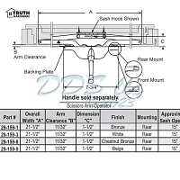 Scissor Arm Awning Operator 29-159-3
