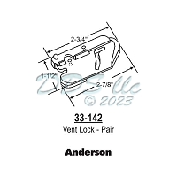 Anderson Vent Lock Pairs 33-142 1