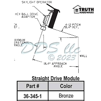Skylight Operator Straight Drive 36-345-1