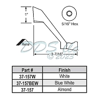 Casement Crank Handle Blue White 37-157BEW 1