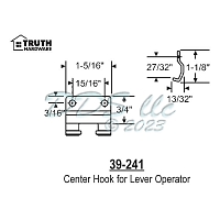 Center Hook for Lever Operator 39-241 1