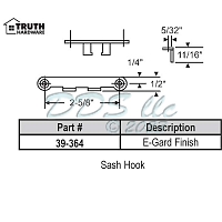Sash Hook for Lever Operator 39-364