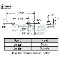 Dual Arm Operator Bracket 39-409