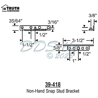 Non-Hand Snap Stud Bracket 39-418
