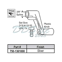 Silver Satin Crank Handle 750-1361008 1