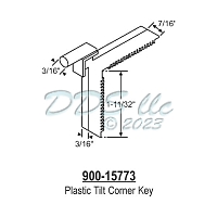 Tilt Corner Key, Plastic  900-15773 1