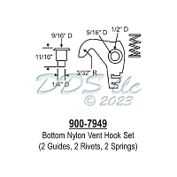 Bottom Nylon Vent Hook 900-7949 1