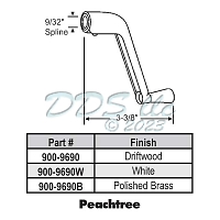 Casement Crank Handle White 900-9690W 1