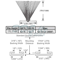 3/16 Weather Stripping 63-76 1